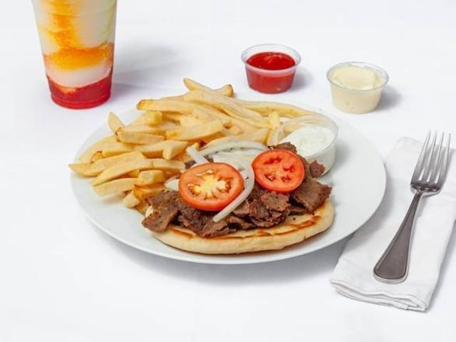 Crispy Gyro Melt Sandwich.